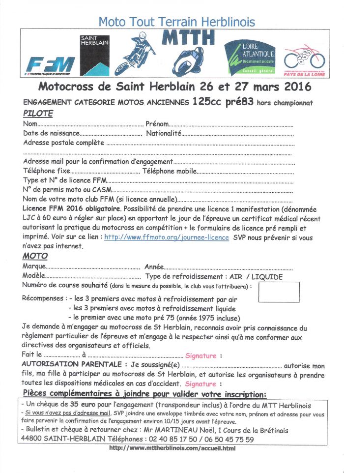 MOTOCROSS SAINT HERBLAIN 2016 CHPT DE FRANCE + 125 PRé83