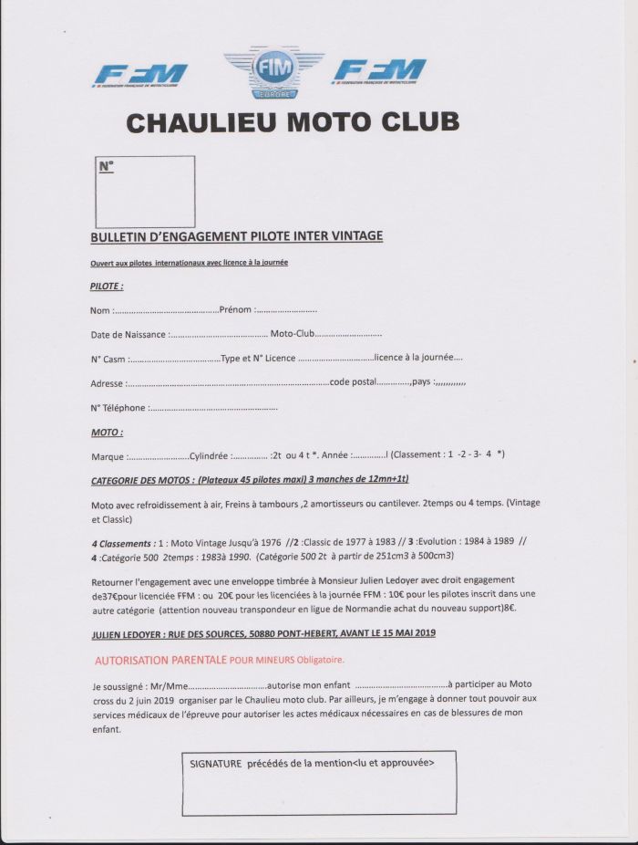 Sourdeval Chaulieu motocross le 2 Juin