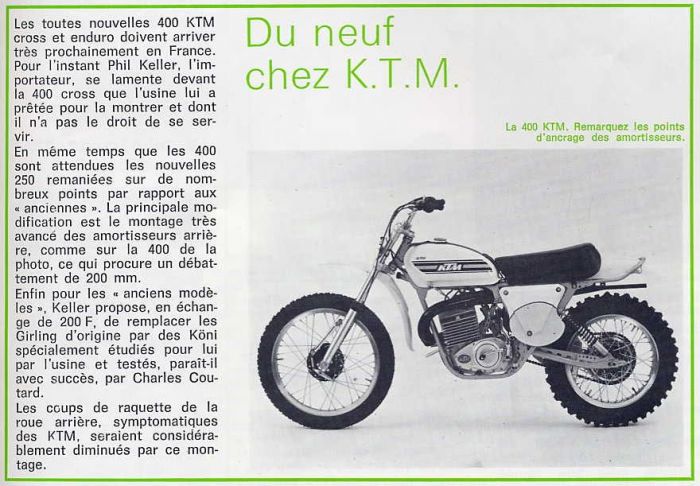 Restauration KTM 400cc 1975
