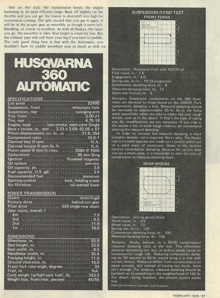 Husqvarna Automatiques 76 à 89